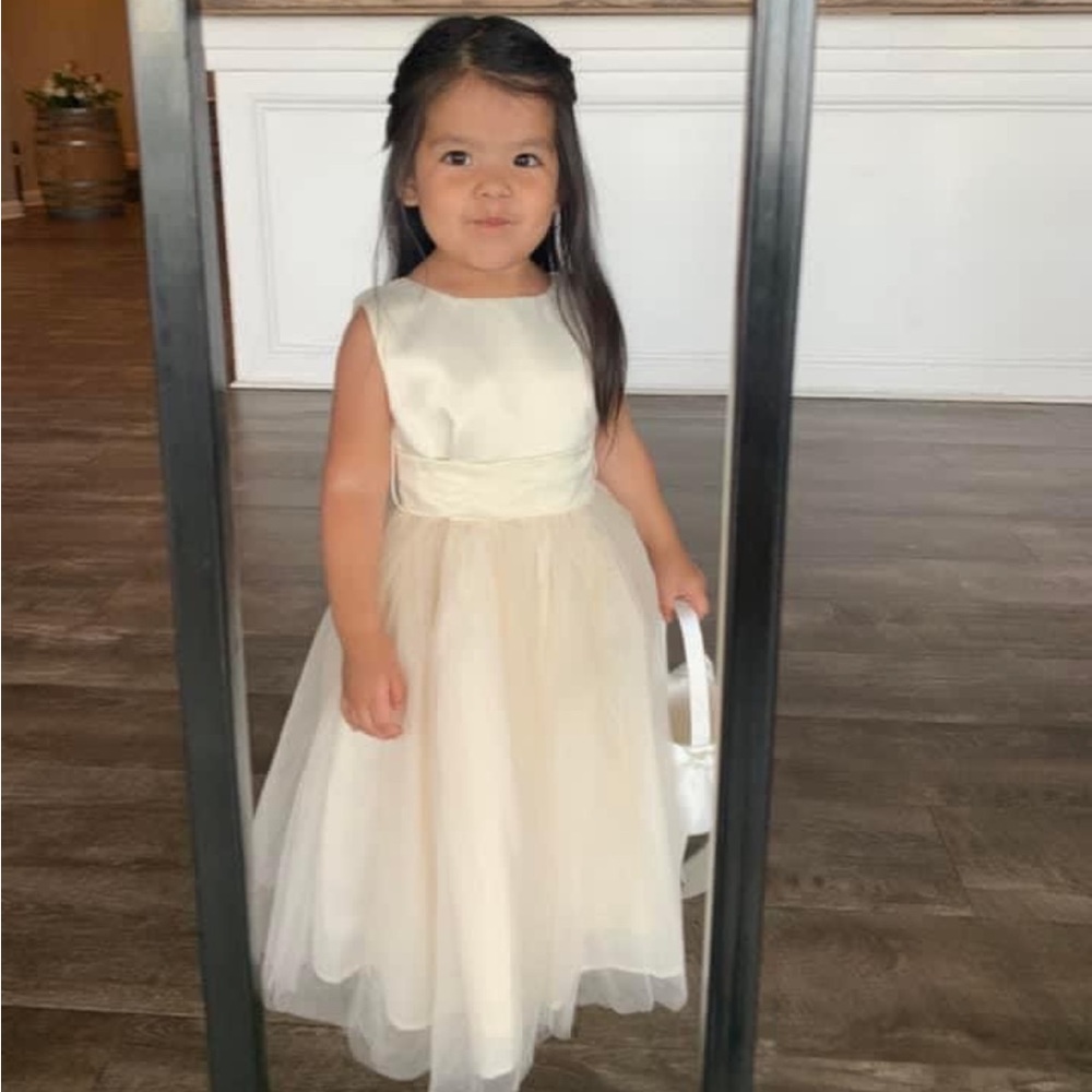 Ivory flower girl dress